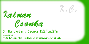 kalman csonka business card
